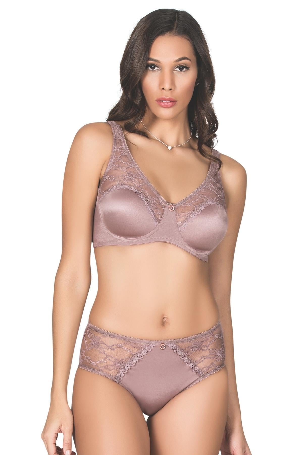 Le Jardin 5035 Kadın Dantelli Dolgulu Geniş Askılı Soft Kap B Cup Sütyen Takım