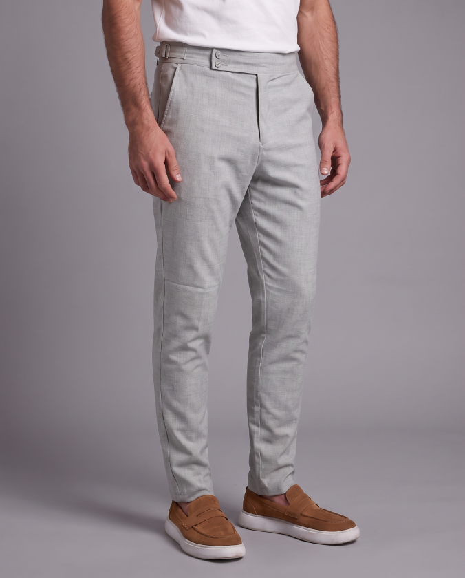 Erkek Toka Detaylı Kumaş Pantolon - Görsel 2