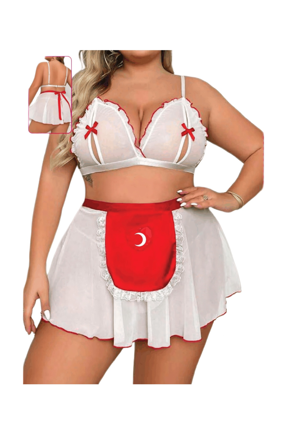 New Dreams 8481 Kadın Hemşire Temalı Fantezi Kostüm - Görsel 13