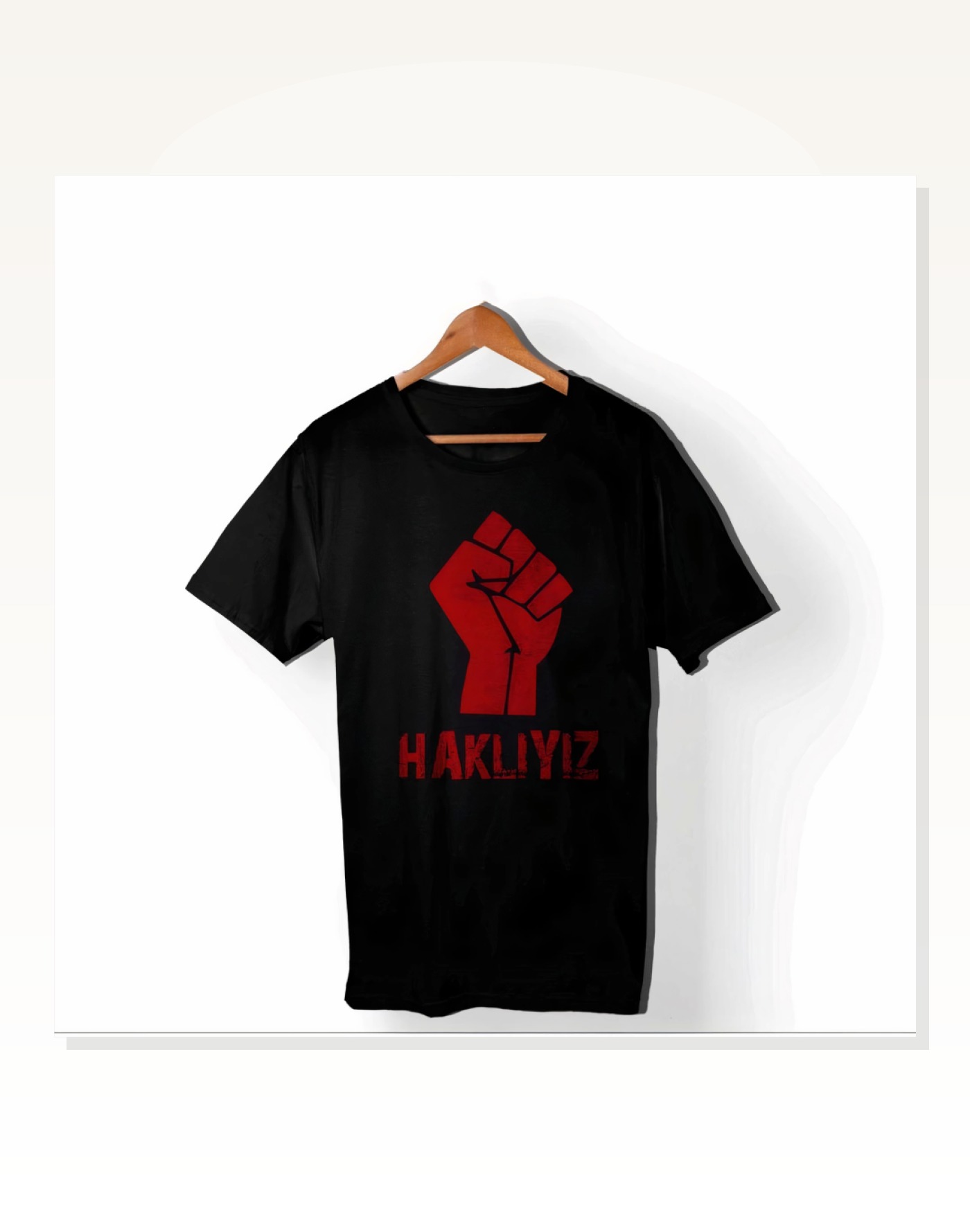 Baskılı Kadın Günlük Stil Siyah 1 Mayıs Emekçilerimiz İçin Özel Tasarım HAKLIYIZ Tişört Marketplace blank