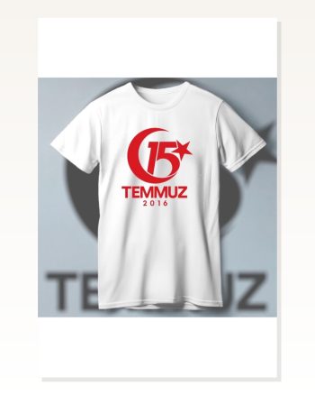 Kadın Baskılı Günlük Stil Beyaz 15 Temmuza Özel Tasarım 2016 Tişört