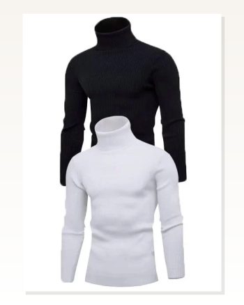 Unisex Fit Duruş Boğazlı Full Likralı Kaşkorse Fitilli Body 2’LI Set