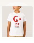 Baskılı Kadın Günlük Stil Beyaz 23 Nisan Çocuk Bayramı Özel Tişört Marketplace
