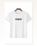 Baskılı Kadın Günlük Stil Beyaz Anneler Gününe Özel Tasarım Mom Çiçek Tişört Marketplace