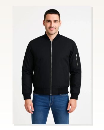 Arka Bomber Ceket Siyah