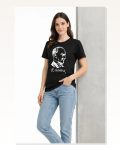 Atatürk Baskılı Tişört Kısa Kollu Bisiklet Yaka T-shirt Siyah