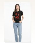Atatürk Baskılı Tişört Kısa Kollu Bisiklet Yaka T-shirt Siyah