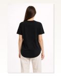 Basic T-shirt Kısa Kol Bisiklet Yaka Oval Kesim Tişört Siyah