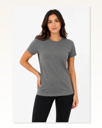 Basic Tişört Bisiklet Yaka Kısa Kol Günlük Yazlık Slim Fit T-shirt Antrasit