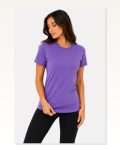 Basic Tişört Bisiklet Yaka Kısa Kol Günlük Yazlık Slim Fit T-Shirt – Mor Marketplace