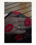 Kadın Baskılı Modern Stil Siyah Öpücük Transparan Fantazi (özel Tasarım) Body