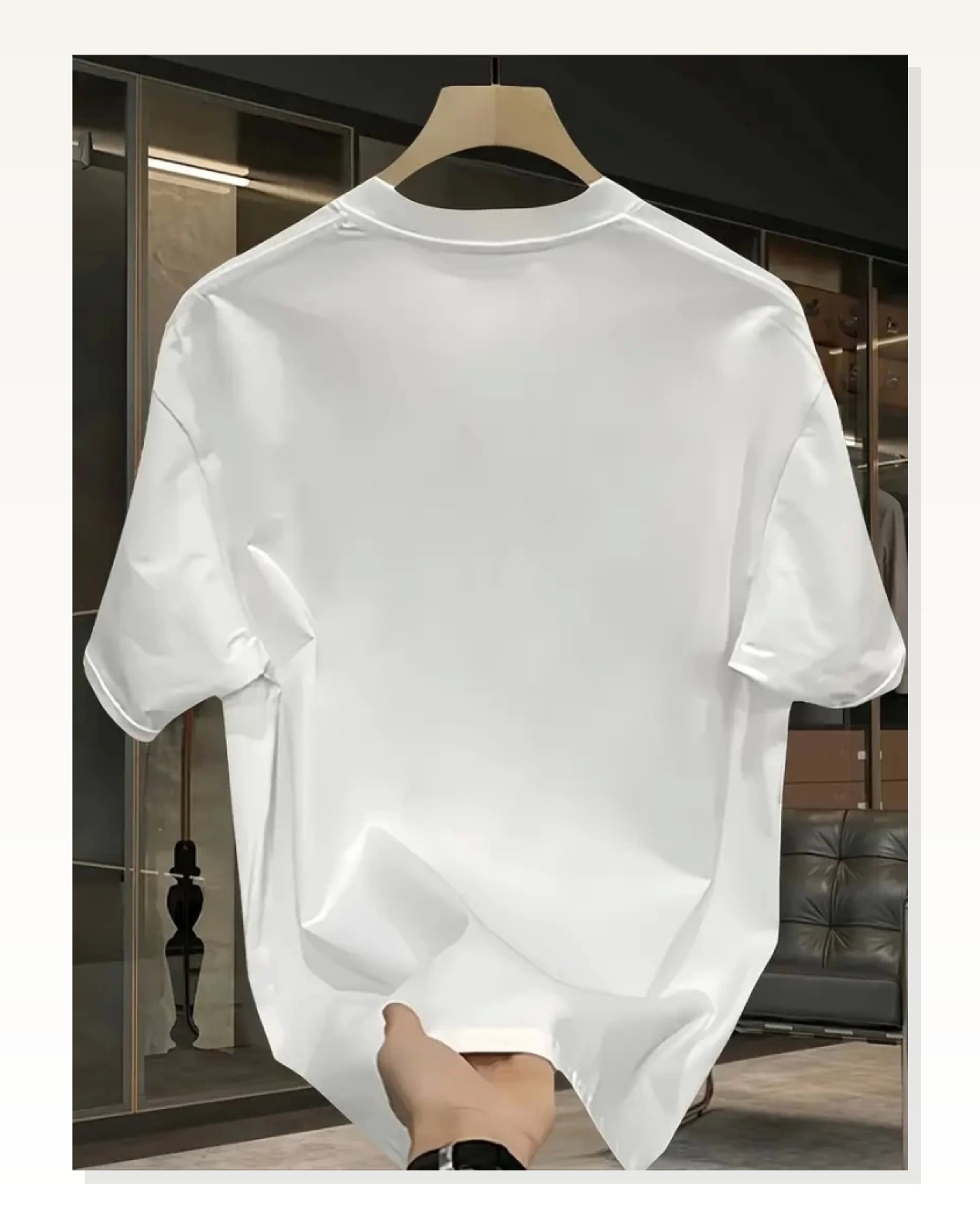 Baskılı Kadın Salaş Stil Beyaz Oversize Bisiklet Yaka Tişört Marketplace blank