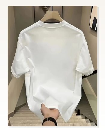 Kadın Baskılı Salaş Stil Beyaz Oversize Bisiklet Yaka Tişört
