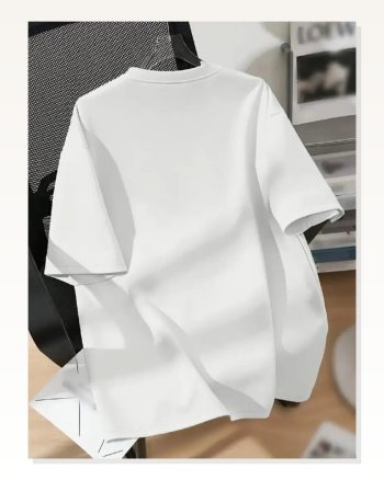 Kadın Baskılı Salaş Stil Beyaz Oversize Bisiklet Yaka Tişört