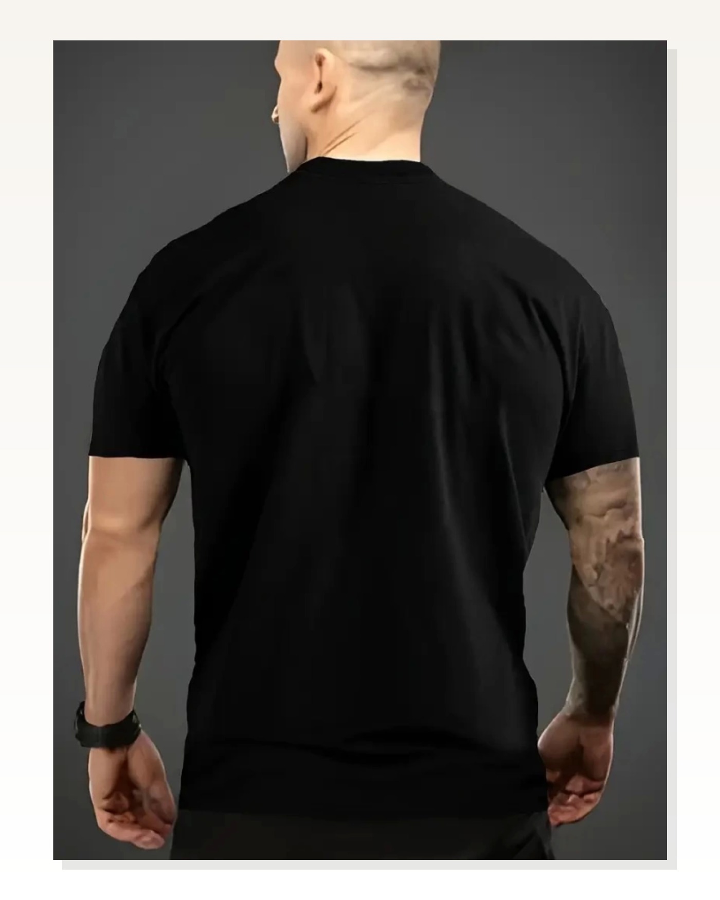 Baskılı Kadın Salaş Stil Siyah Oversize Bisiklet Yaka Tişört Marketplace blank