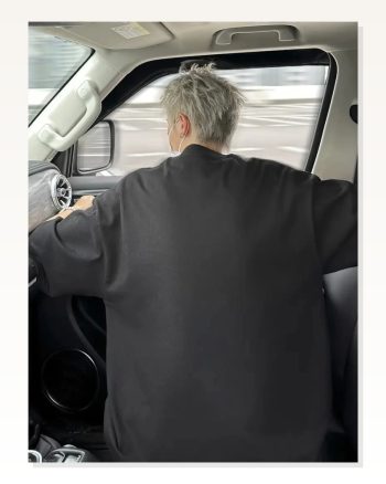 Kadın Baskılı Salaş Stil Siyah Oversize Bisiklet Yaka Tişört