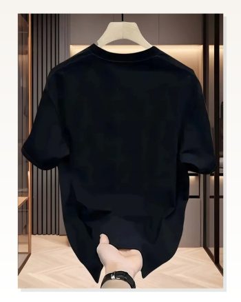 Kadın Baskılı Salaş Stil Siyah Oversize Bisiklet Yaka Tişört