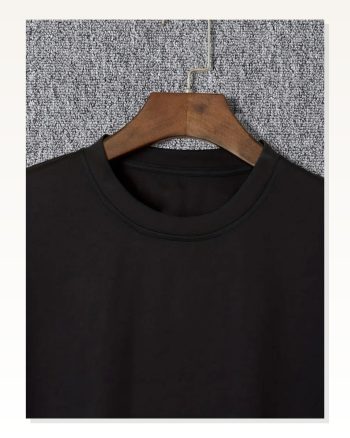 Kadın Baskılı Salaş Stil Siyah Oversize Bisiklet Yaka Tişört