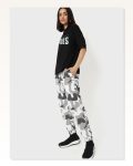 Kadın Baskılı Günlük Stil Siyah Oversize Tişört