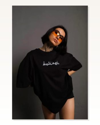 Erkek Grafik Baskılı Günlük Stil Sırtı Siyah Bisiklet Yaka Oversize Tişört