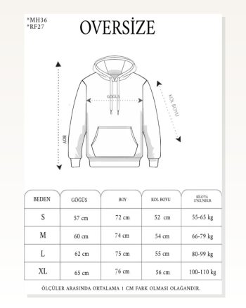 Kadın Salaş Stil Siyah Double Oversize Kapüşonlu Nakışlı Sweatshirt