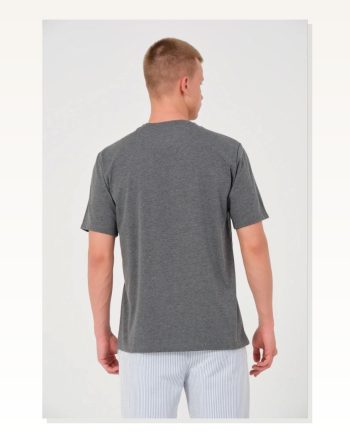 Erkek Günlük Stil Antrasit 24 1 Düz A Kalite Oversize Tişört