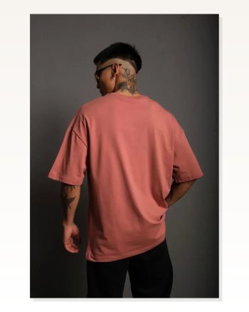 Erkek Premium 24 1 Pamuk Gül Kurusu Düz A Kalite Oversize Tişört