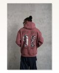 Erkek 98 Baskılı Kapşonlu Sweat – Gül Kurusu Marketplace