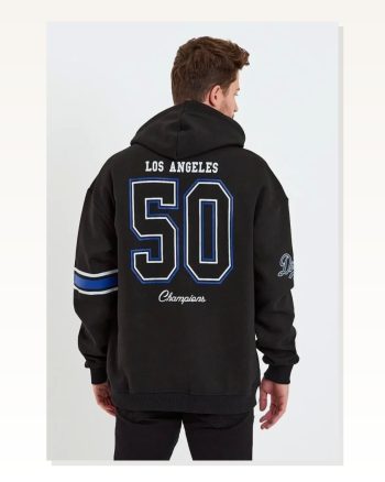 Erkek Baskılı Kapşonlu Üç Iplik Oversize Sweatshirt Siyah