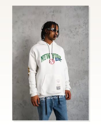 Erkek İllüstrasyon Baskılı Günlük Stil Beyaz Kapüşonlu Sweatshirt