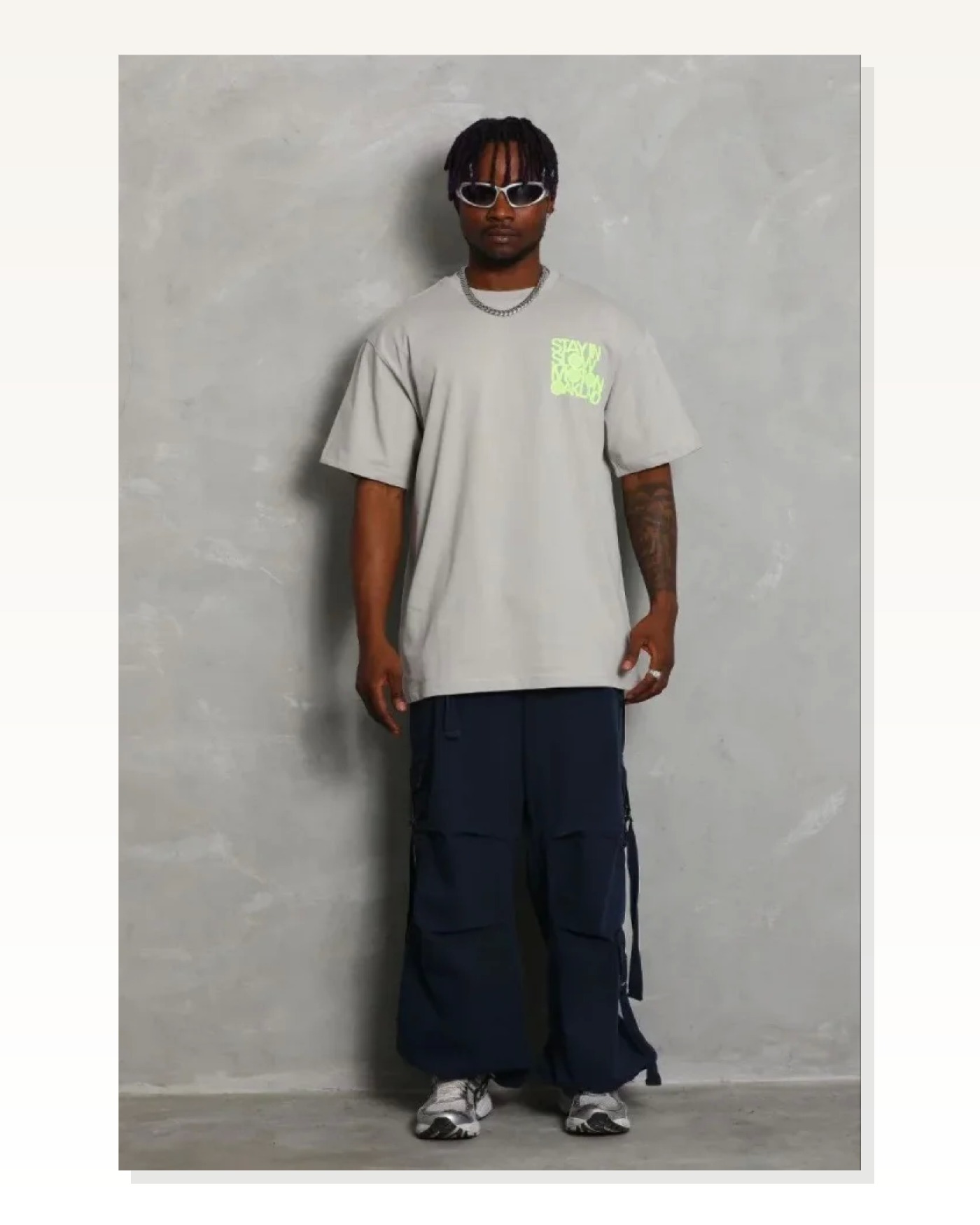 Baskılı Erkek Gri Kısa Kol Bisiklet Yaka Regular Fit Rahat Kalıp Günlük Tişört Marketplace blank