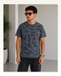 Erkek Batik Desenli Tişört Bisiklet Yaka Kısa Kol Regular Fit T-shirt – Füme Marketplace