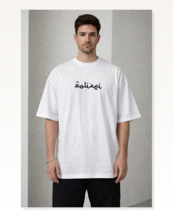 Erkek Baskılı Beyaz Bisiklet Yaka Kısa Kollu Streetwear Günlük Basic Pamuklu Tişört