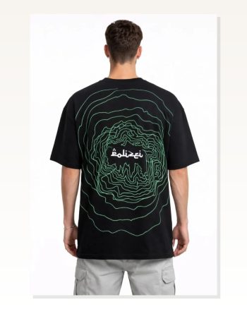 Erkek Baskılı Siyah Bisiklet Yaka Kısa Kollu Streetwear Günlük Basic Pamuklu Tişört