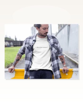 Erkek İllüstrasyon Baskılı Beyaz Retro Oversize Tişört