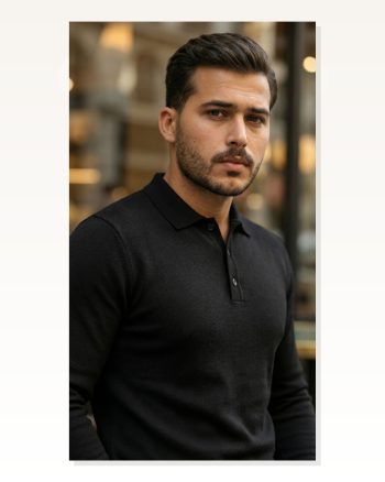 Erkek Düğme Yakalı Triko