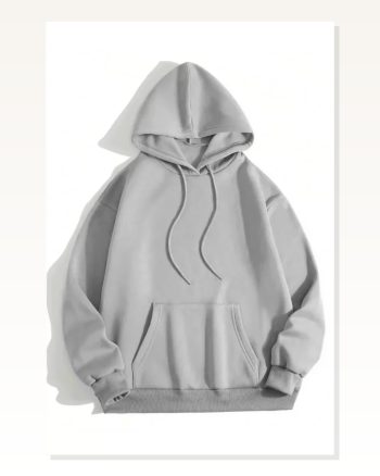 Erkek Günlük Stil Boyalı Efektli Gri Basic Kapüşonlu Sweatshirt