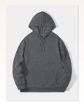 Basic Dokulu Erkek Günlük Stil Füme Rengi Kapüşonlu Sweatshirt Marketplace