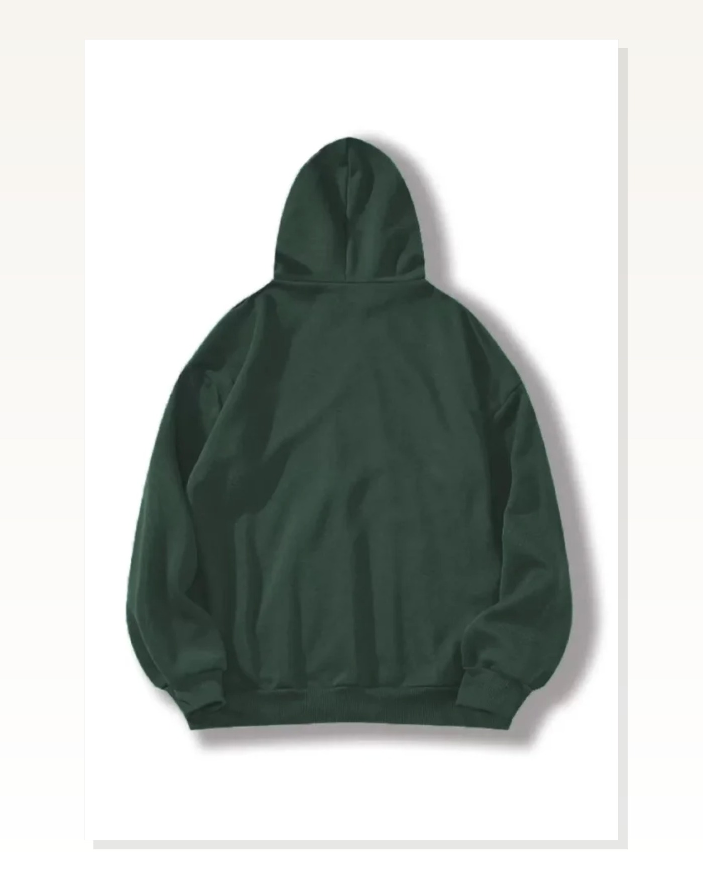 Basic Dokulu Erkek Günlük Stil Koyu Yeşil Kapüşonlu Sweatshirt Marketplace blank
