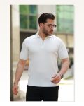 Erkek Fermuarlı Yakalı Kısa Kollu Tshirt Marketplace