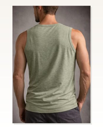 Erkek Mint Yeşili Flamlı Kumaş Sıfır Kolsuz Basic Spor Üst, Günlük ve Fitness Kullanımına Uygun Atlet