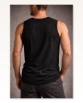 Erkek Siyah Flamlı Kumaş Sıfır Kolsuz Basic Spor Üst, Günlük Ve Fitness Kullanımına Uygun Atlet Marketplace