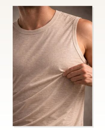 Erkek Taş Flamlı Kumaş Sıfır Kolsuz Basic Spor Üst, Günlük ve Fitness Kullanımına Uygun Atlet