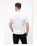 Erkek Kısa Kol Fitilli Triko T-Shirt Yazlık Hakim Yaka Tişört – Beyaz Marketplace