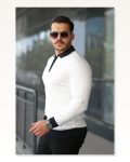 Erkek Modern Stil Kol Ve Yaka Detaylı Uzun Kollu Triko Marketplace