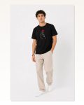 Erkek Kore Parmak Kalp Aşk Temalı Minimal Baskılı Tişört Yazlık Kısa Kol T-Shirt – Siyah Marketplace