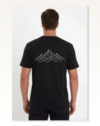Erkek Salaş Stil Siyah Nihilist Penguen Özel Tasarım Oversize Bisiklet Yaka Tişört