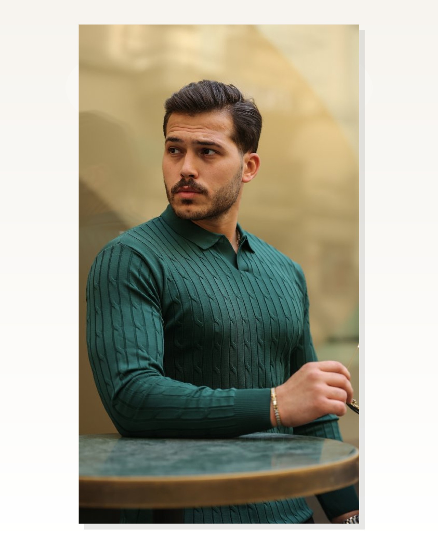 Erkek Saç örgü Desen Uzun Kollu Triko Marketplace blank