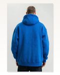 Erkek Salaş Stil Saks Mavi Saks Mavi Double Oversize 3 İplik Pamuklu Kapüşonlu Kanguru Cepli Hoodie Sweatshirt Marketplace