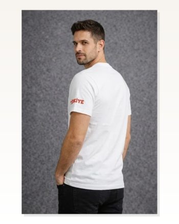 Erkek Türkiye Baskılı Tişört 2026 Dünya Kupası Taraftar Forma T-shirt Beyaz